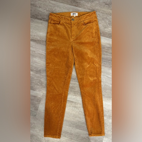 PAIGE Corduroy Pants Rust Orange Skinny Size 27 - Picture 2 of 4